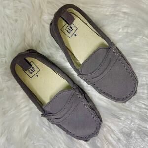 Gap Gray Faux Suede Penny Loafer Shoes Toddler Boys Sz 9 Dressy Easter Wedding